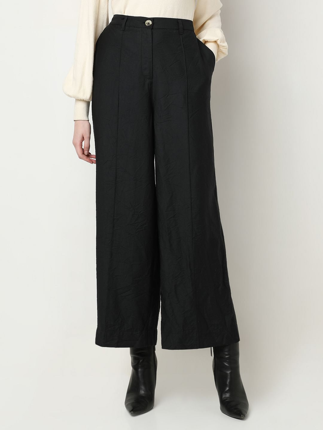 Black High Rise Pants