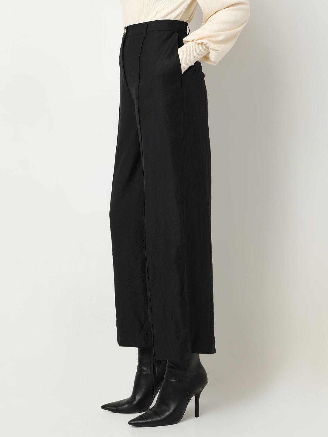 Black High Rise Pants