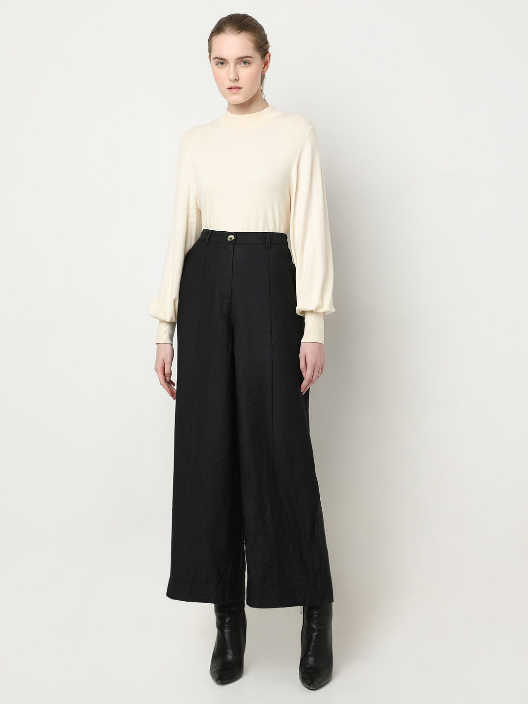 Black High Rise Pants
