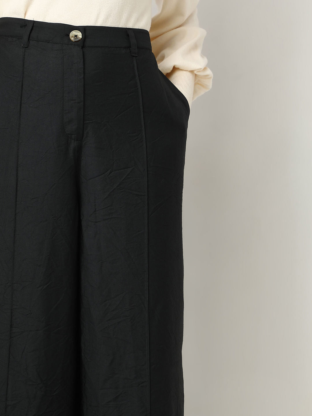 Black High Rise Pants