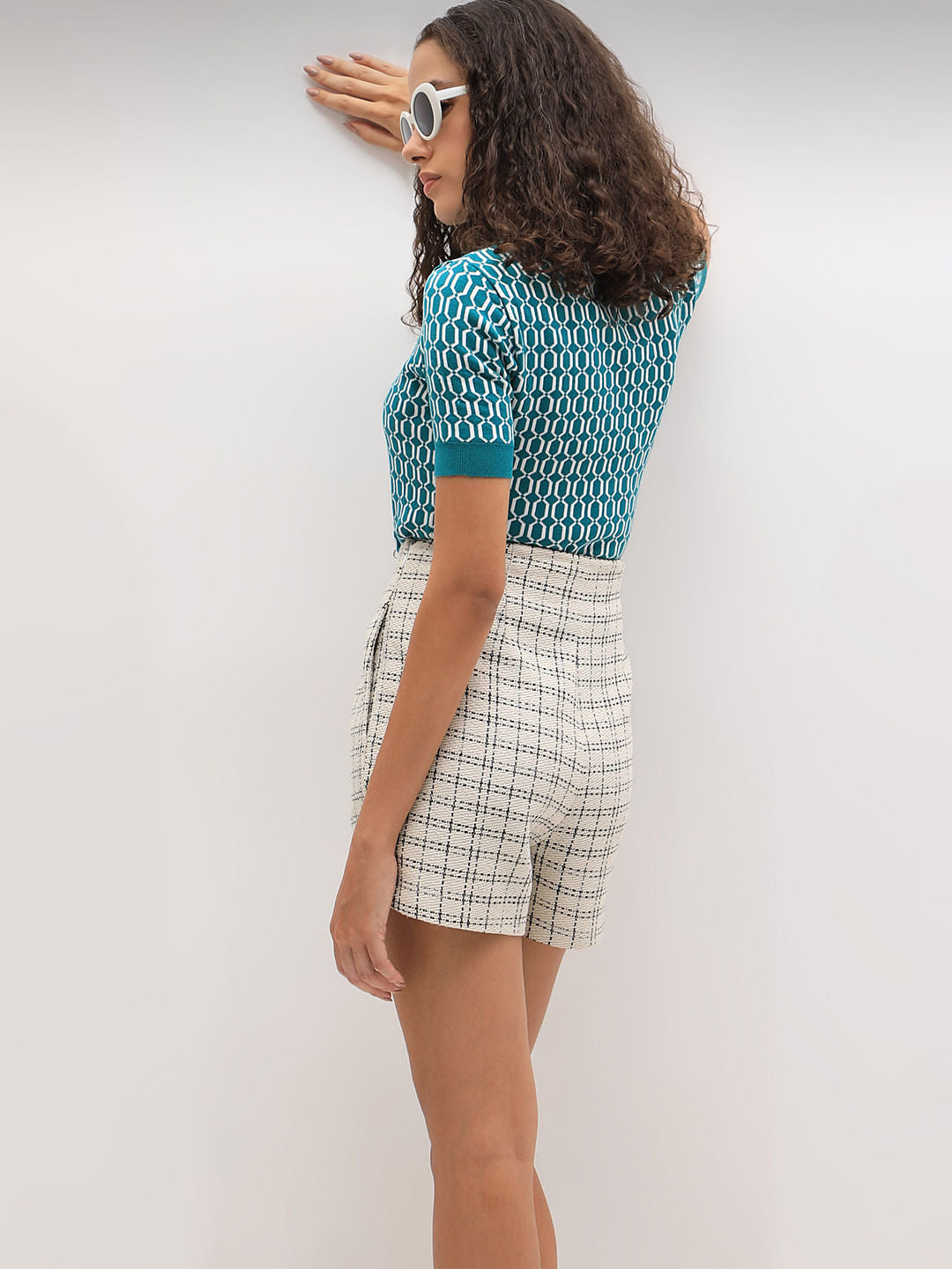 Turquoise Knitted Top