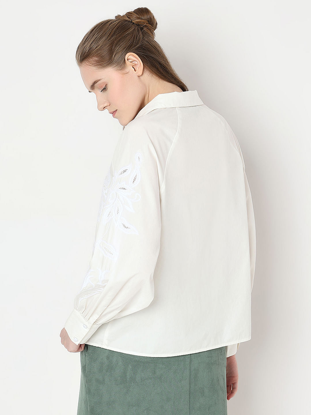 White Embroidered Shirt