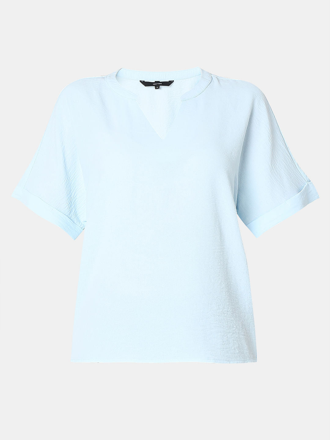 Light Blue V-Neck Top