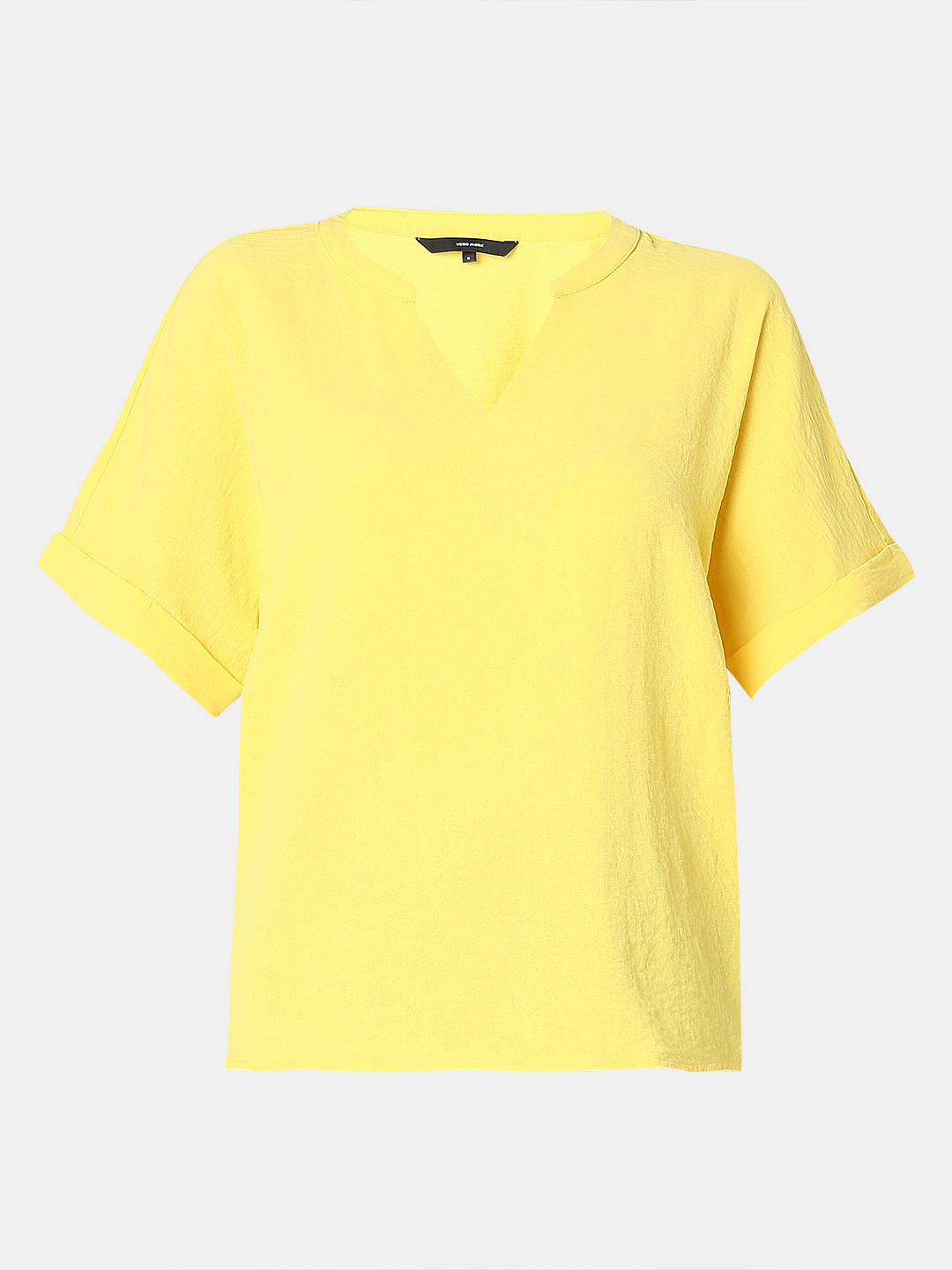 Bright Yellow V-Neck Top