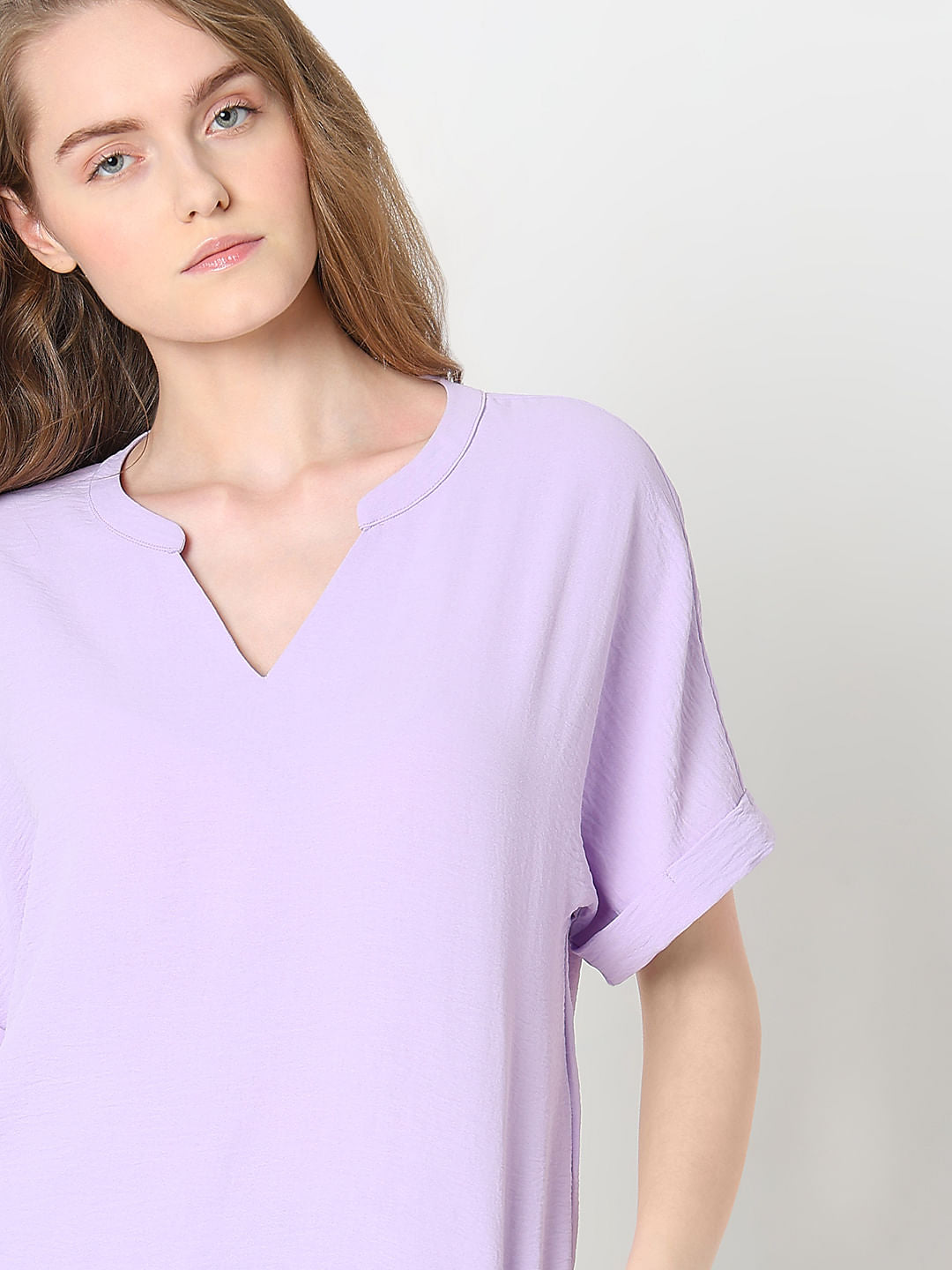 Lilac V-Neck Top