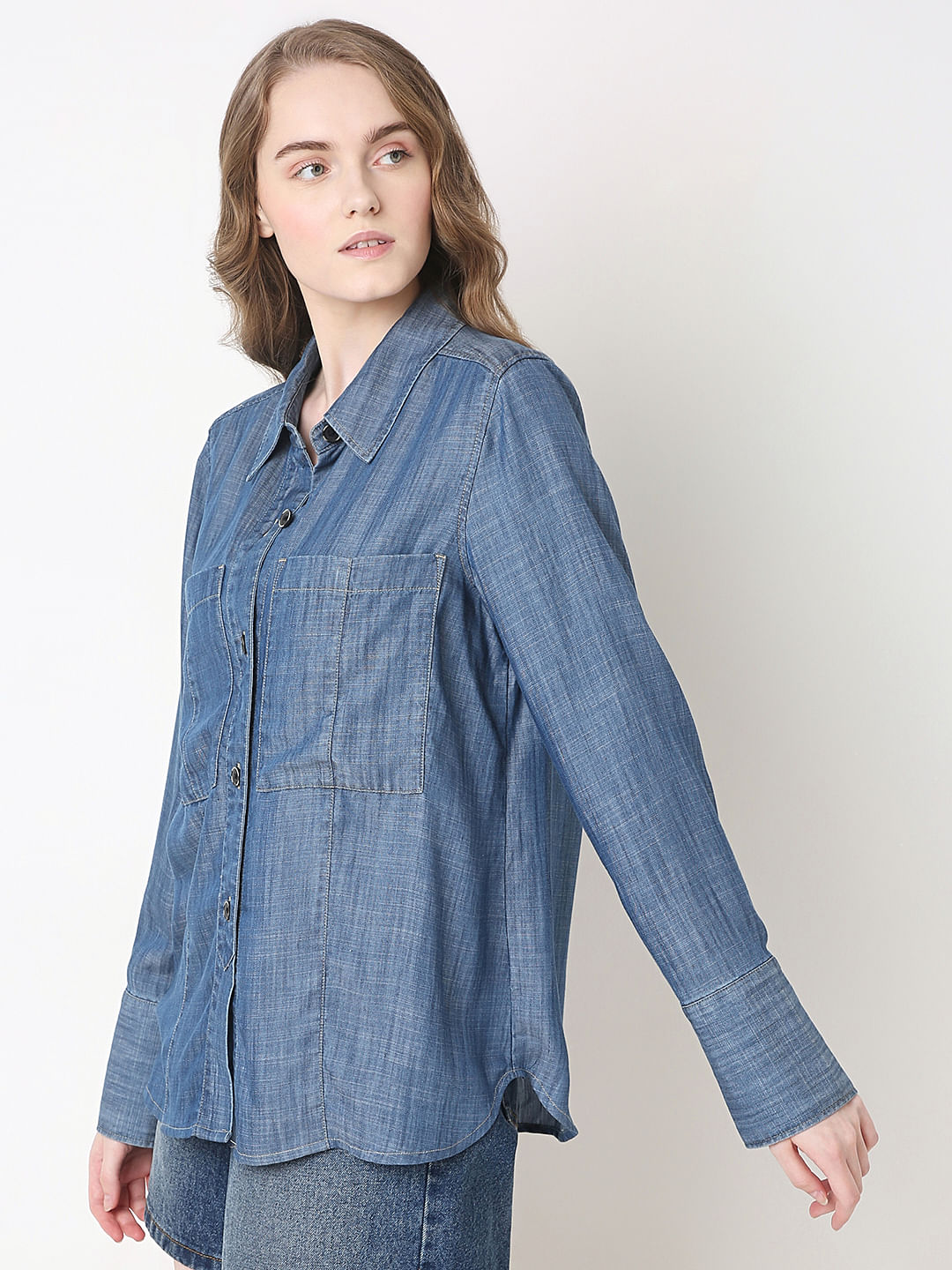 Blue Tencel Shirt