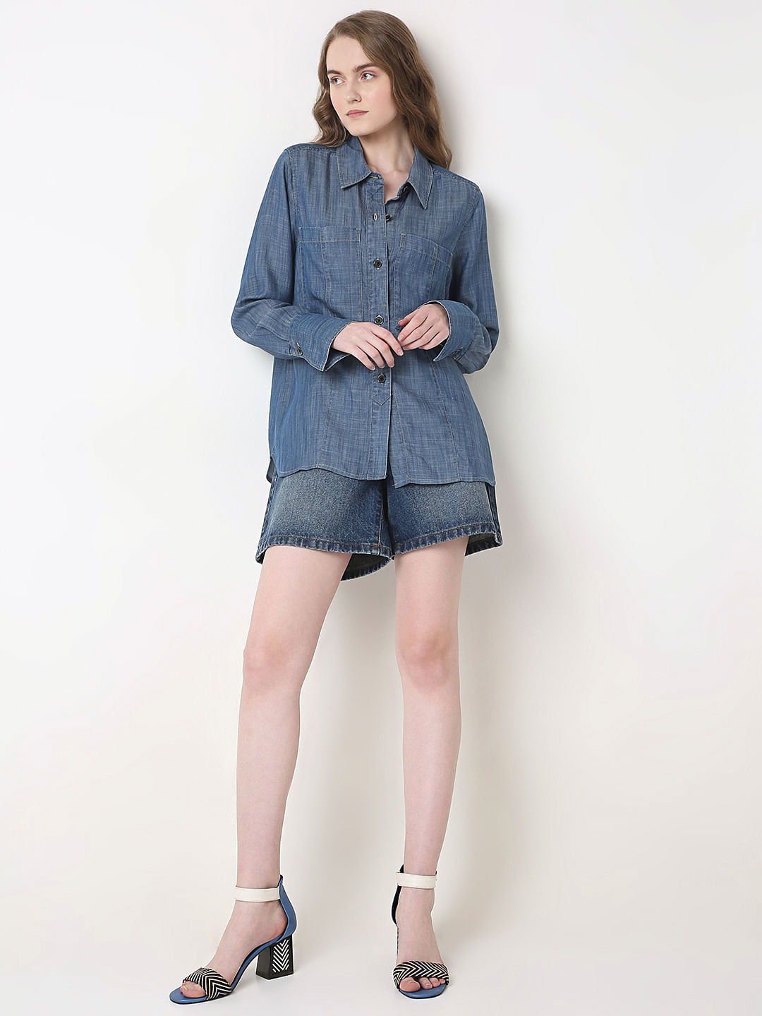Blue Tencel Shirt