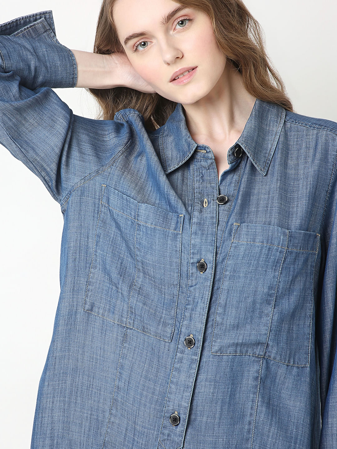 Blue Tencel Shirt