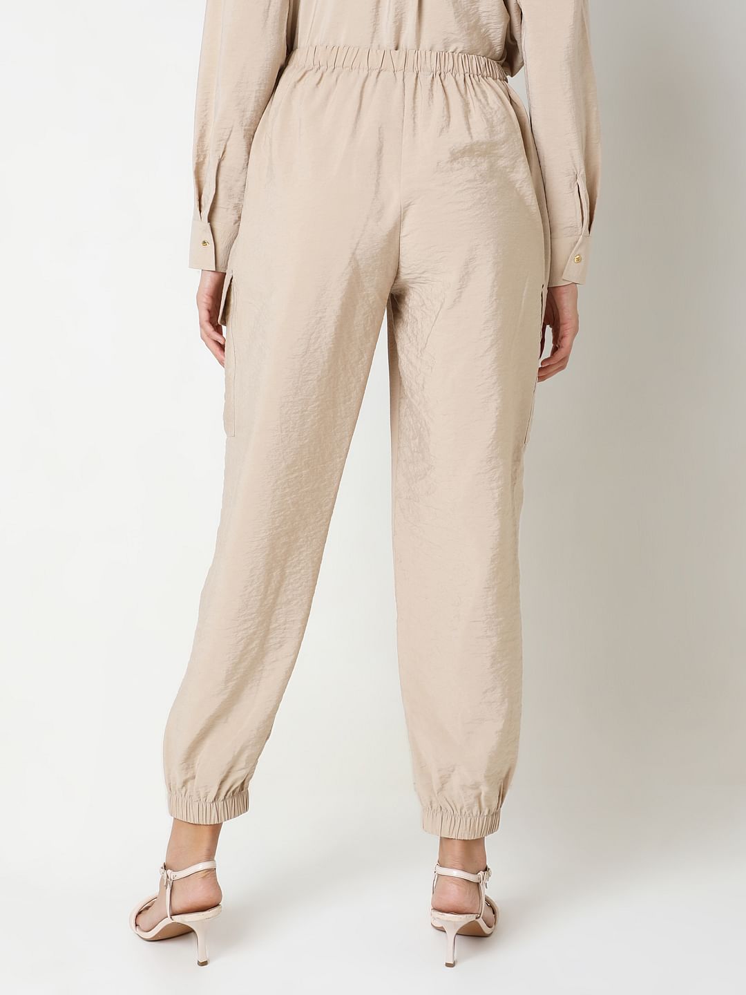 Beige Co-Ord Set Utility Pants