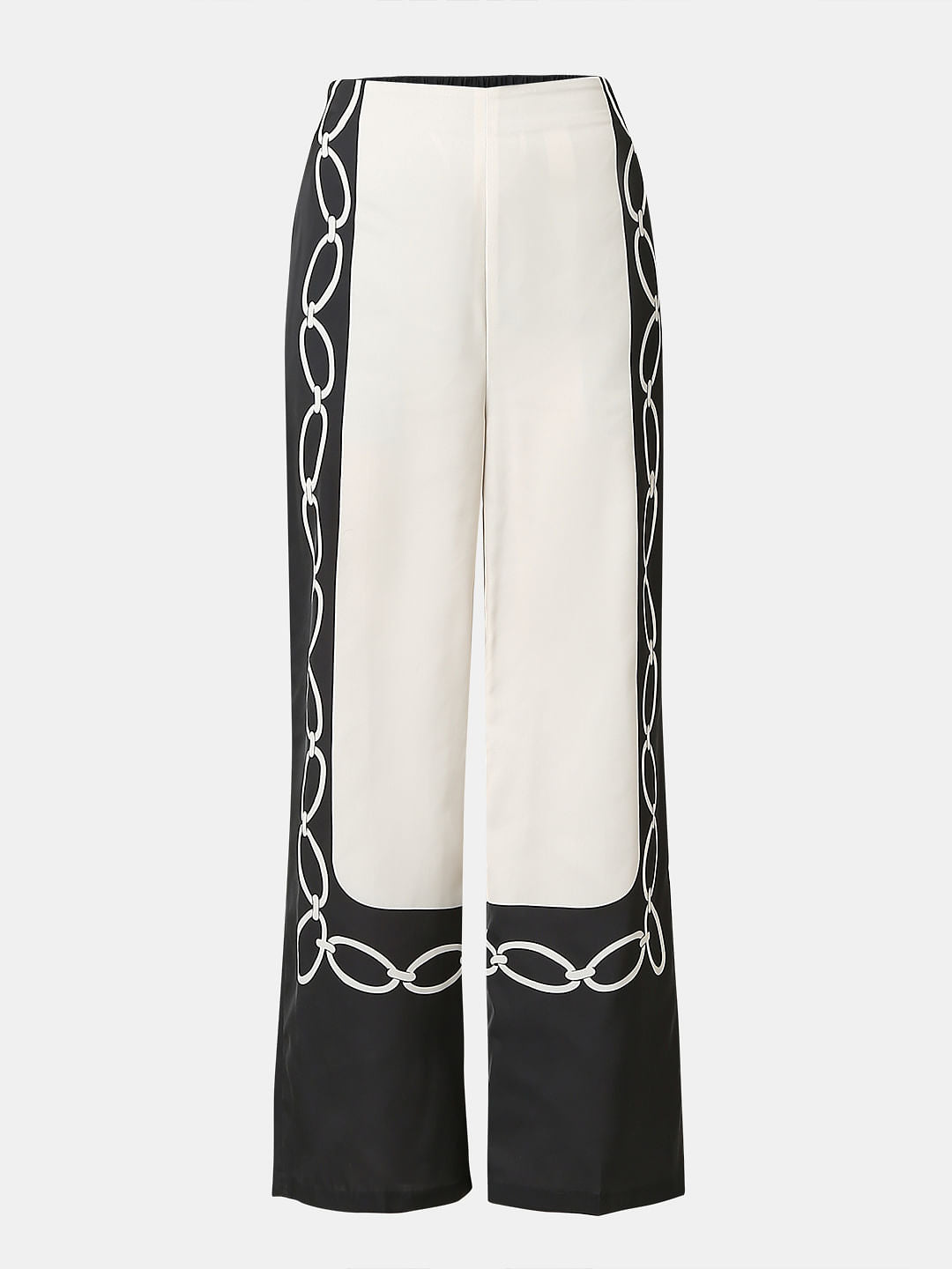 Beige Printed Co-Ord Set Pants