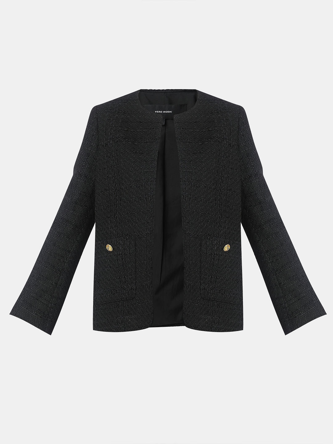 Black Tweed Tailored Blazer