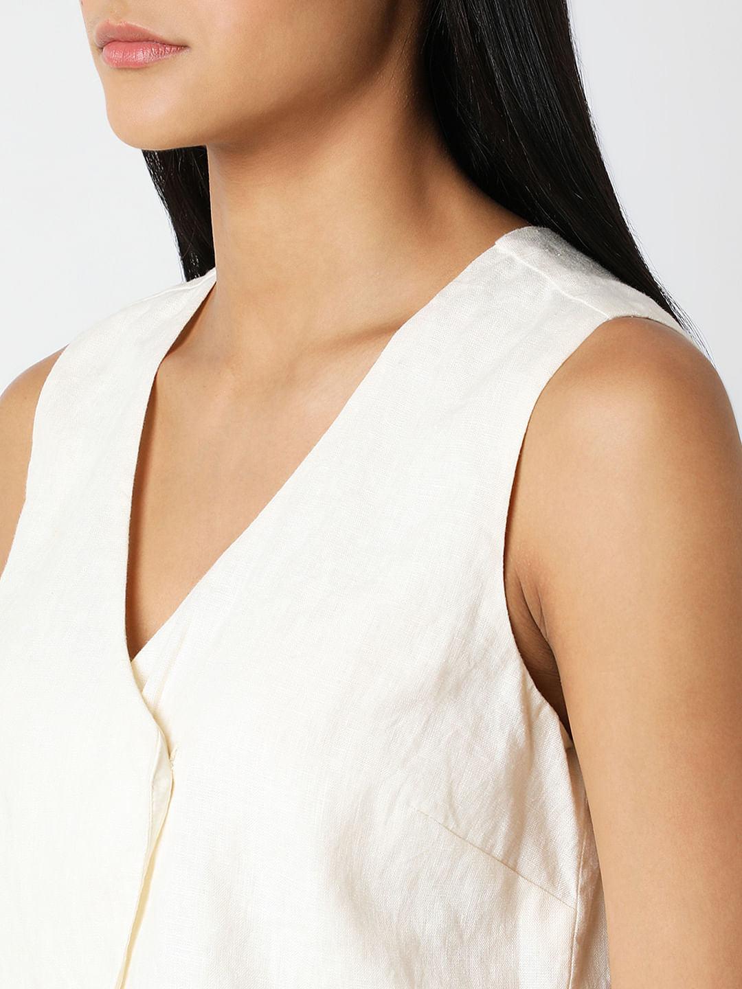 Off-White Linen Vest