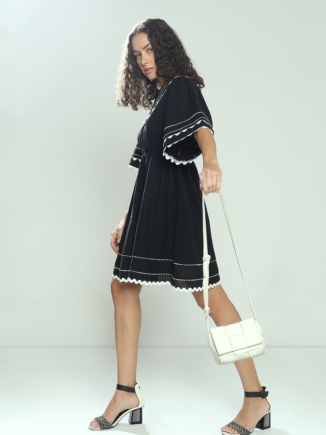 Black Fit & Flare Mini Dress