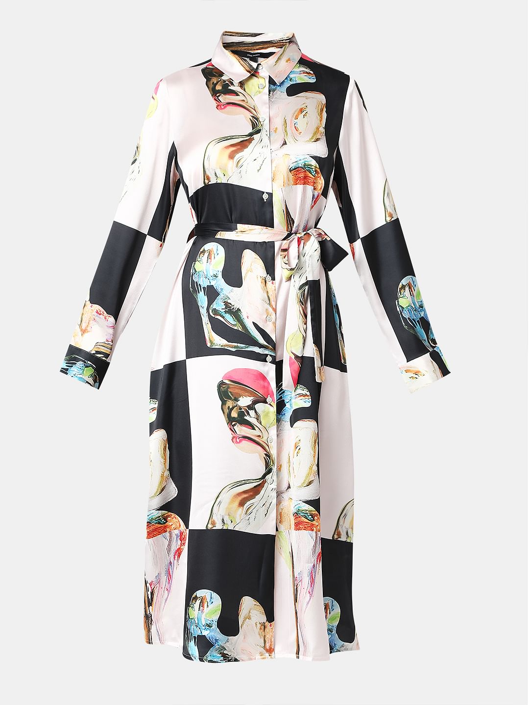Off-White Printed Shirt Dress