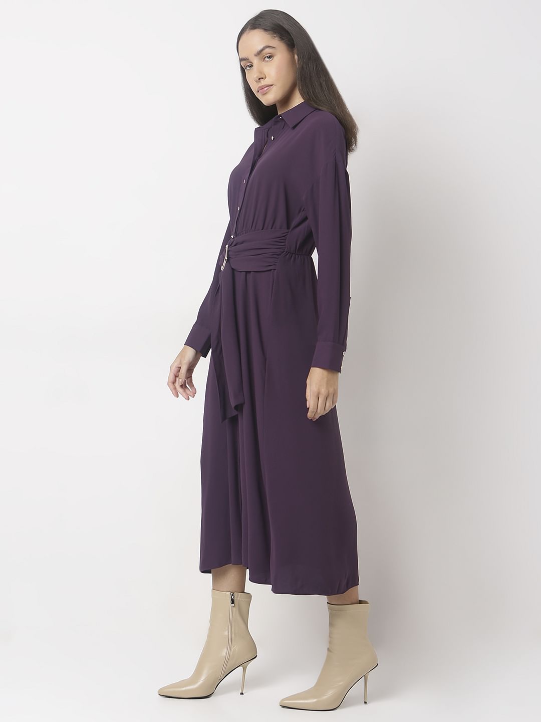 Plum Shirt Dress