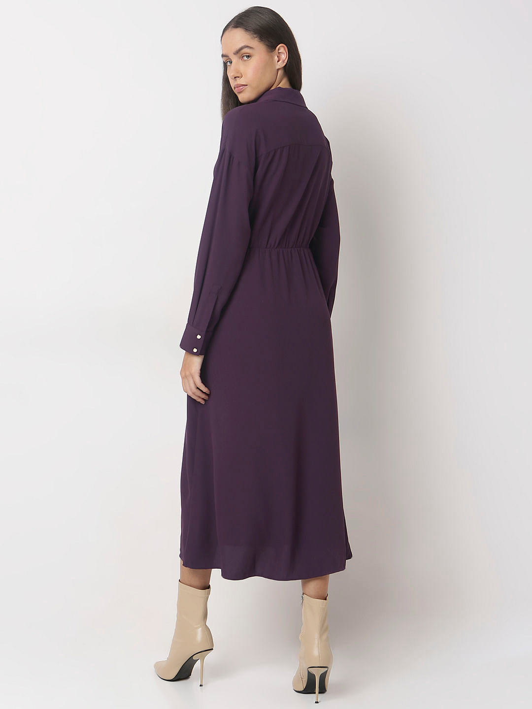 Plum Shirt Dress