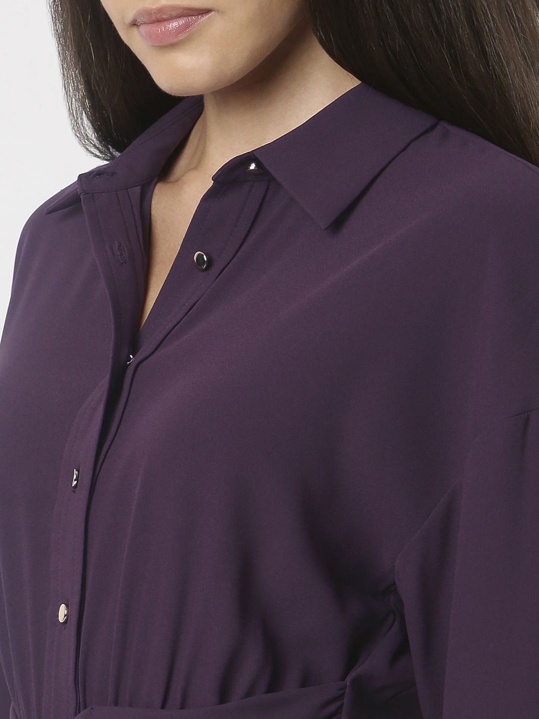 Plum Shirt Dress