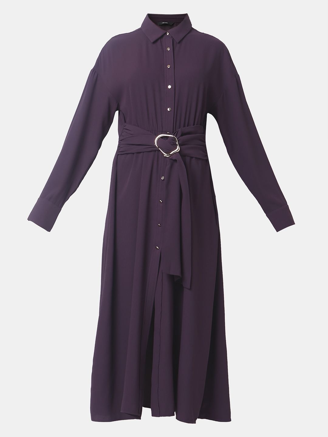 Plum Shirt Dress