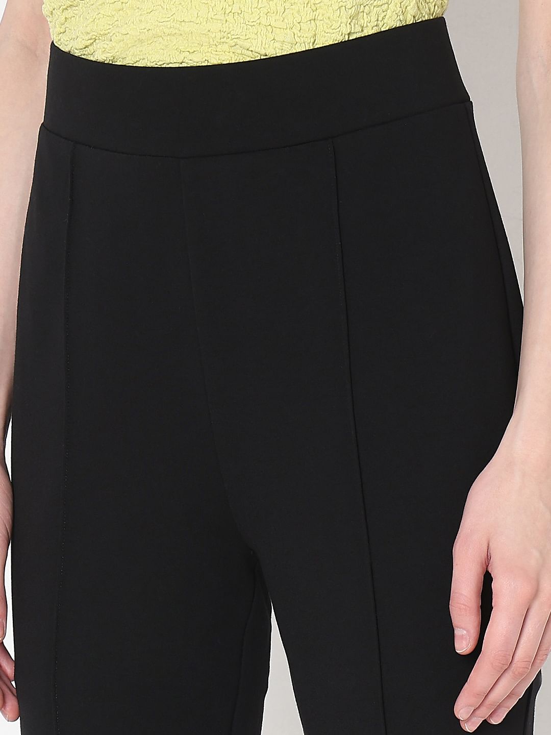 Black High Rise Flared Pants