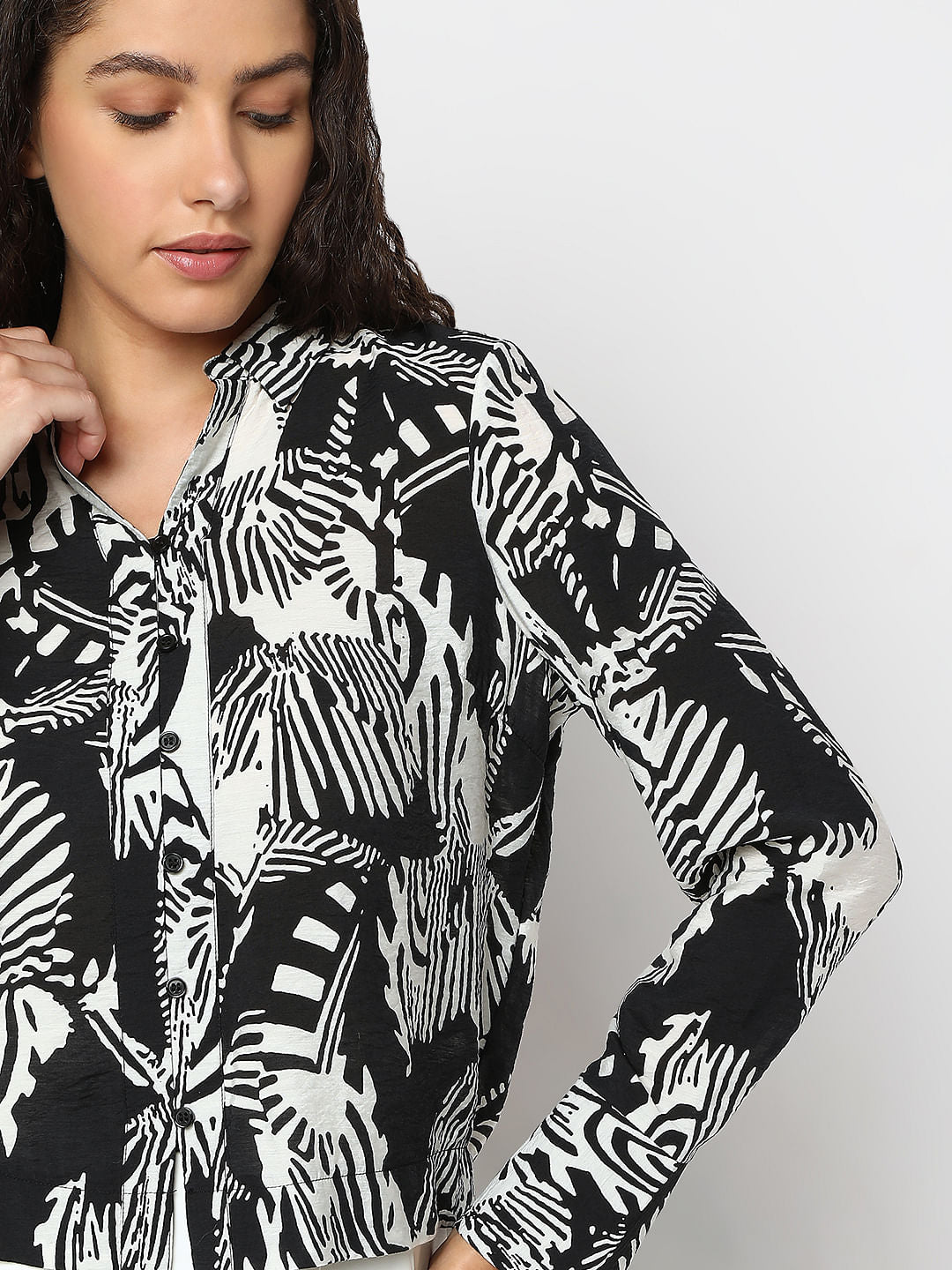 Black Animal Print Shirt