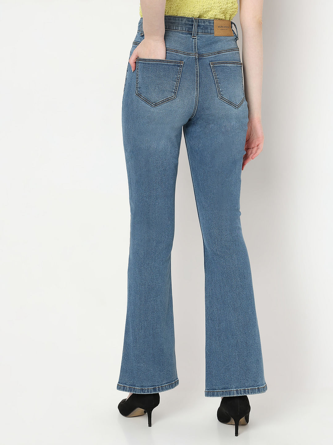 Light Blue High Rise Bootcut Jeans