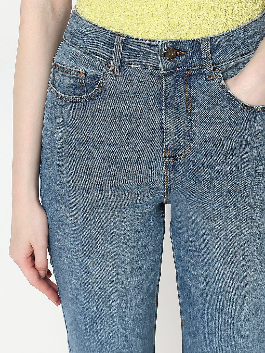 Light Blue High Rise Bootcut Jeans