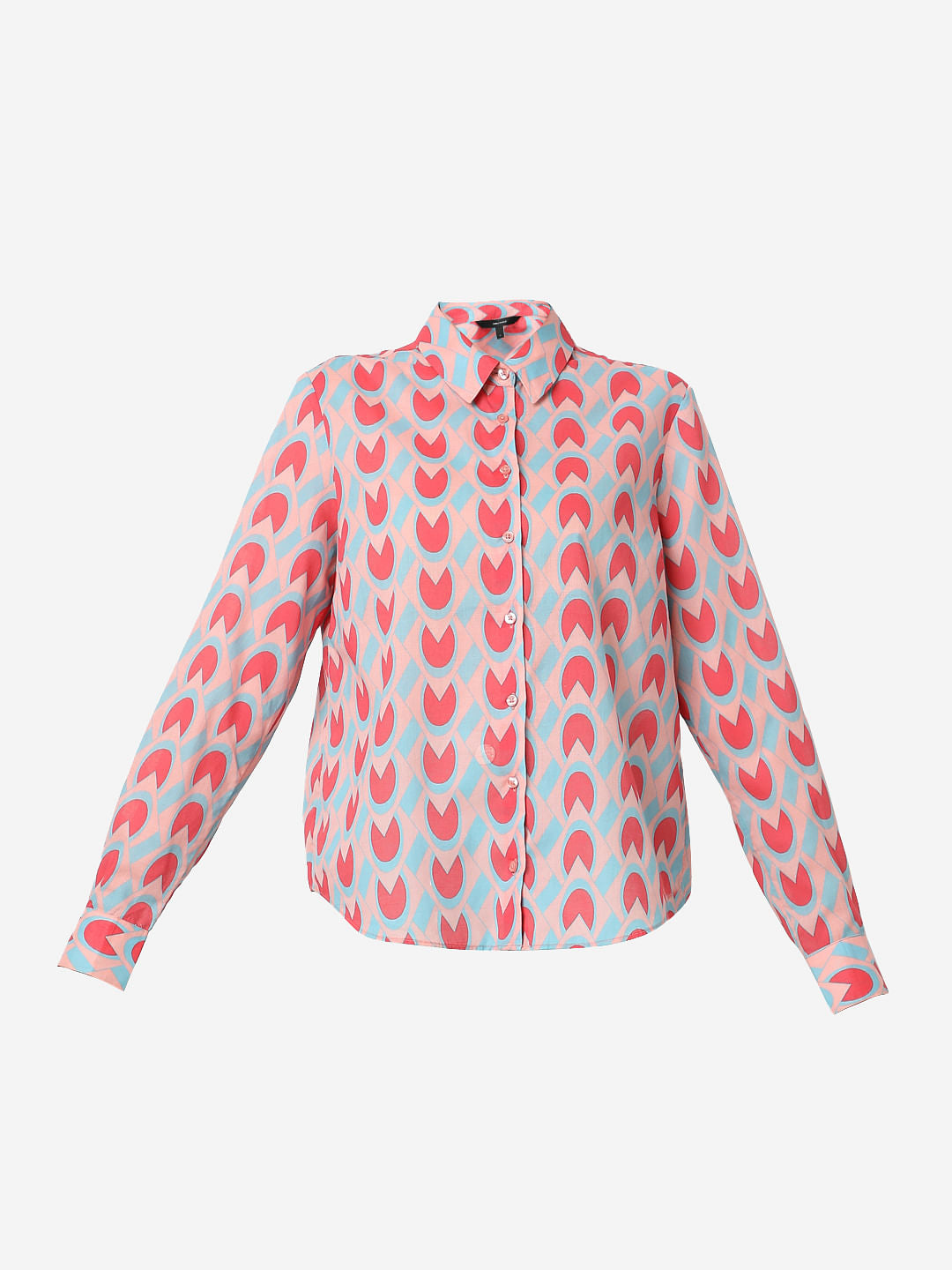 Pink Abstract Print Shirt