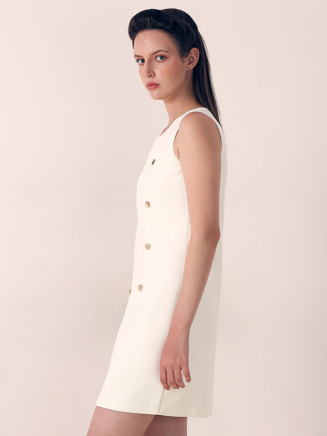 Off-White Sleeveless Sheath Dress