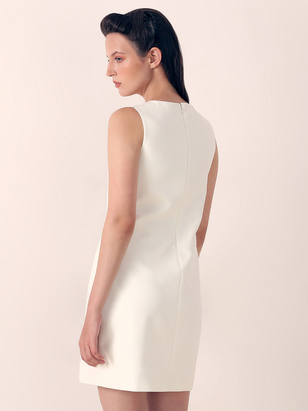 Off-White Sleeveless Sheath Dress