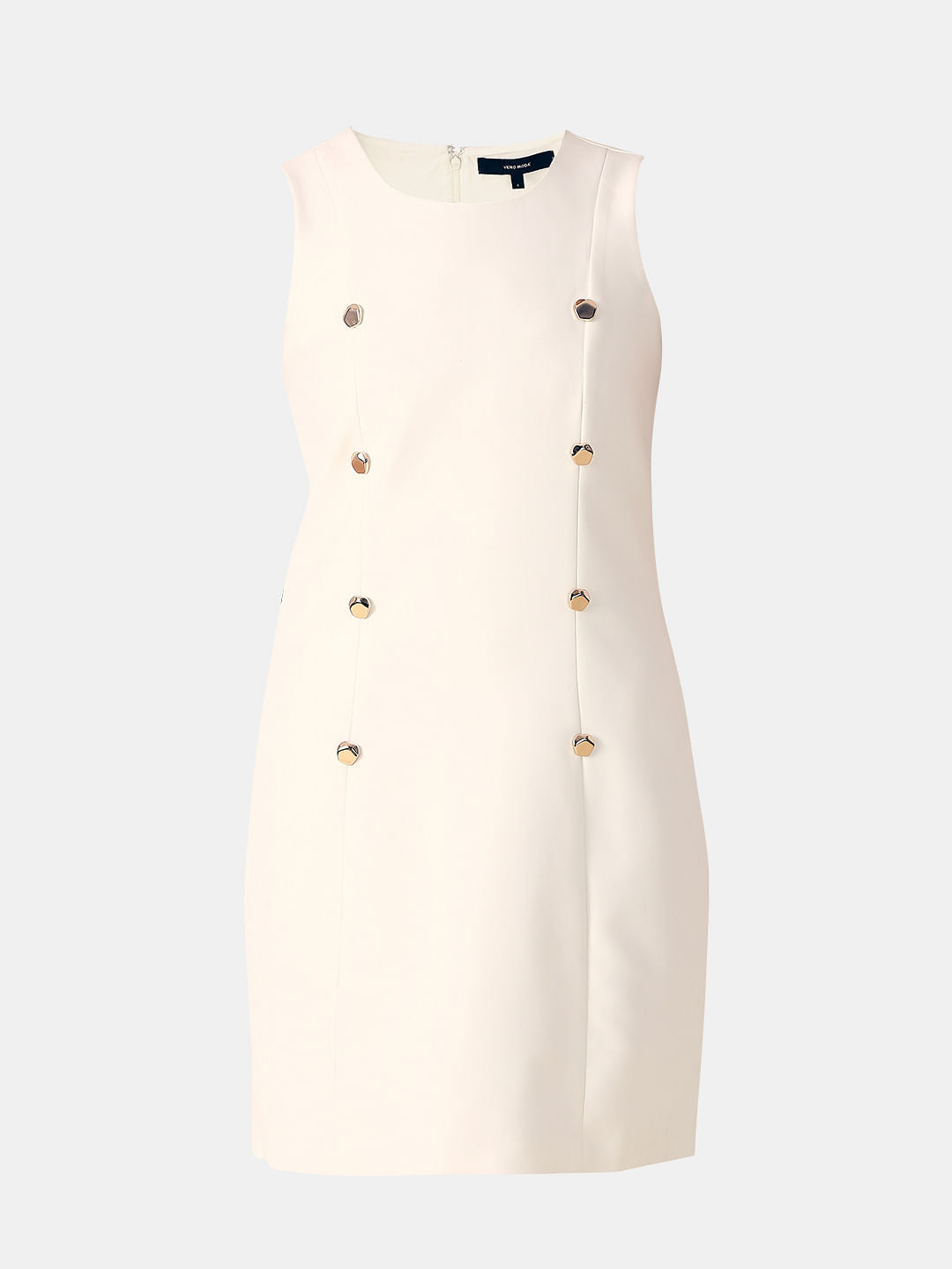 Off-White Sleeveless Sheath Dress