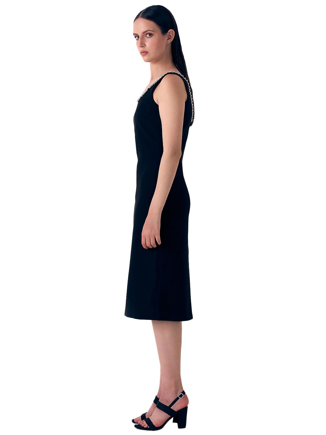 Black Bodycon Midi Dress