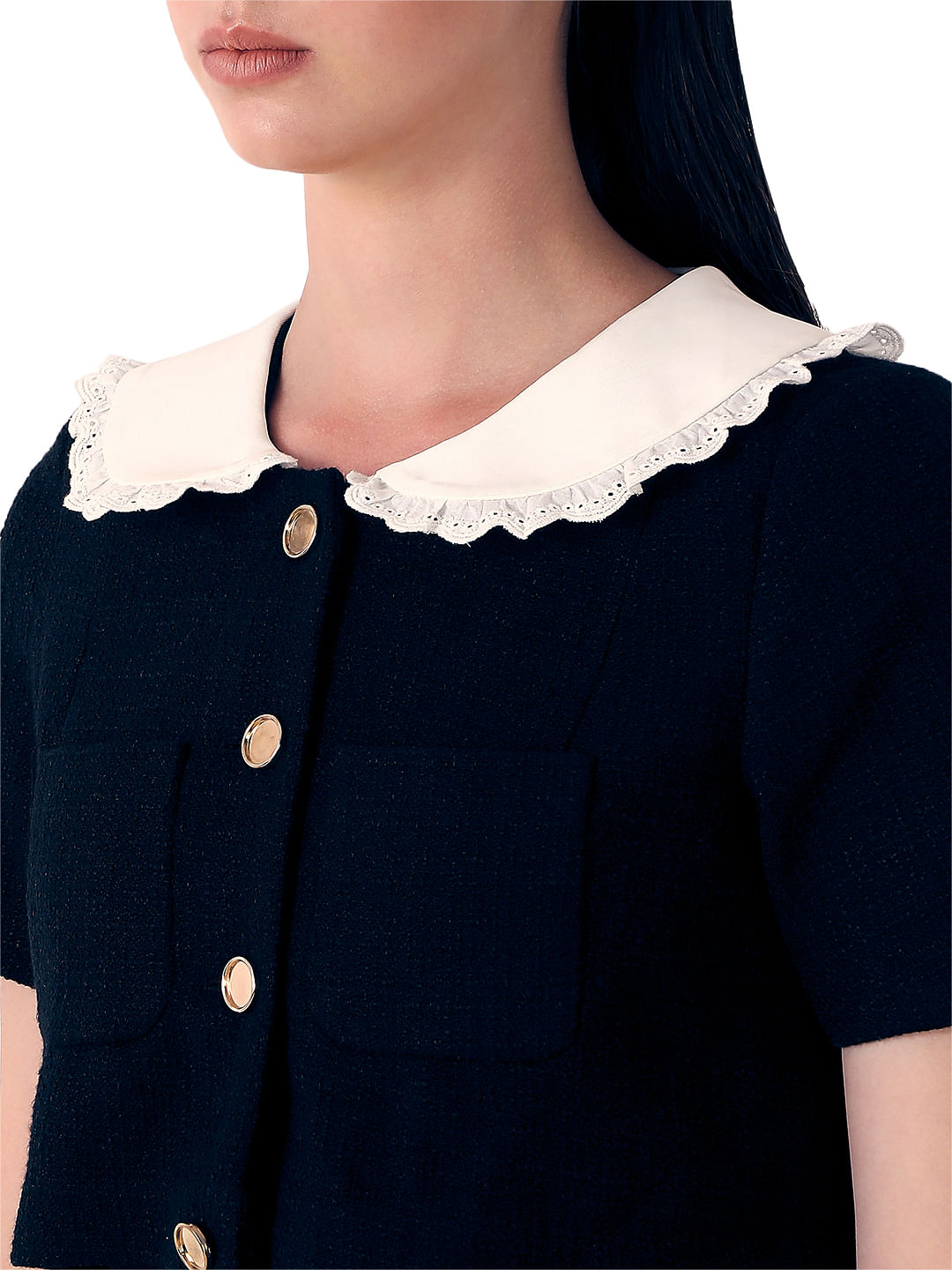 Black Textured Mini Dress