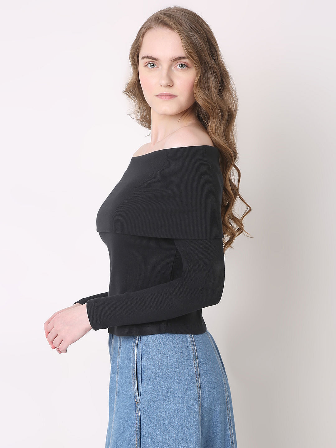 Black Off-Shoulder Top