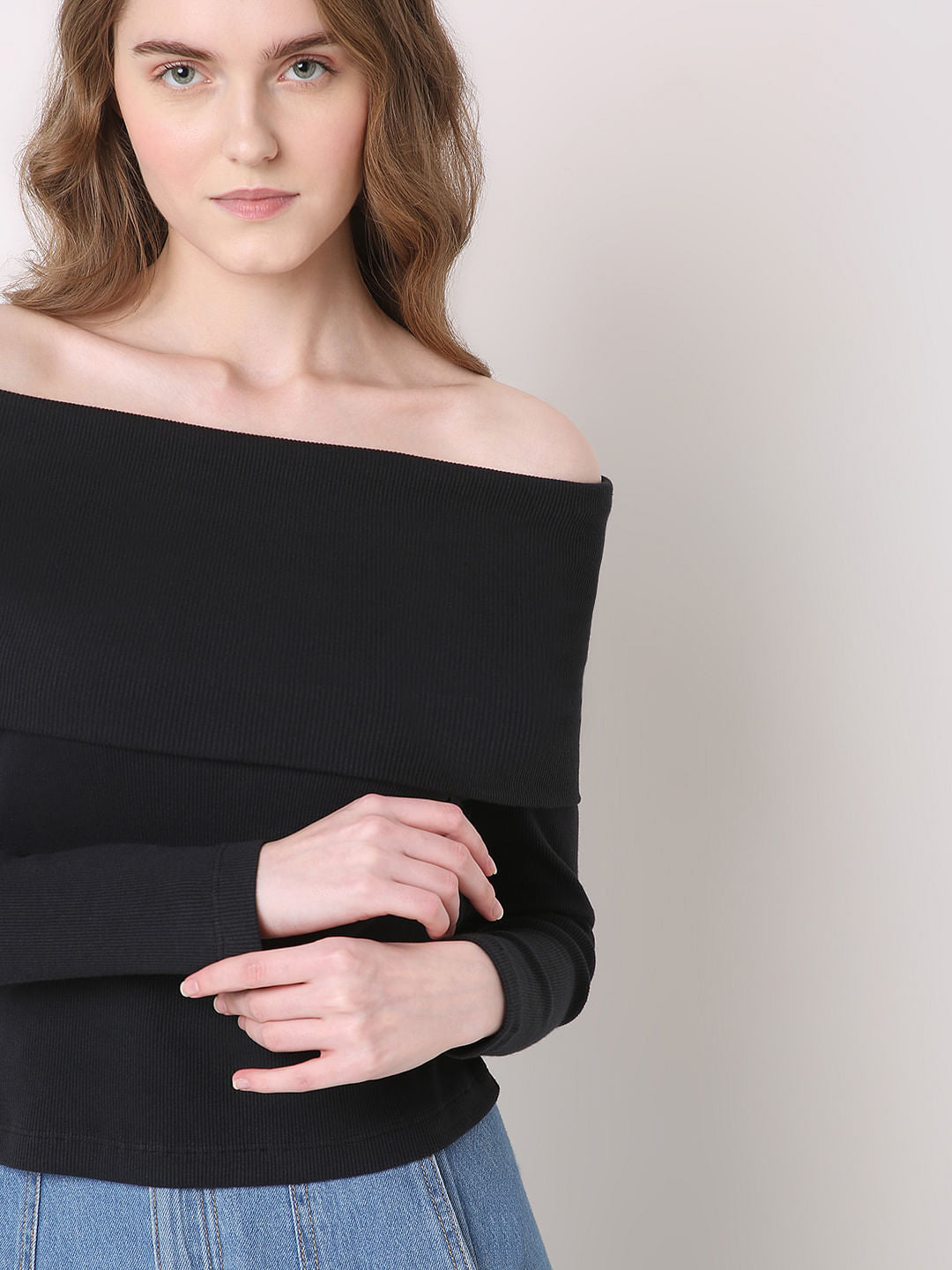 Black Off-Shoulder Top