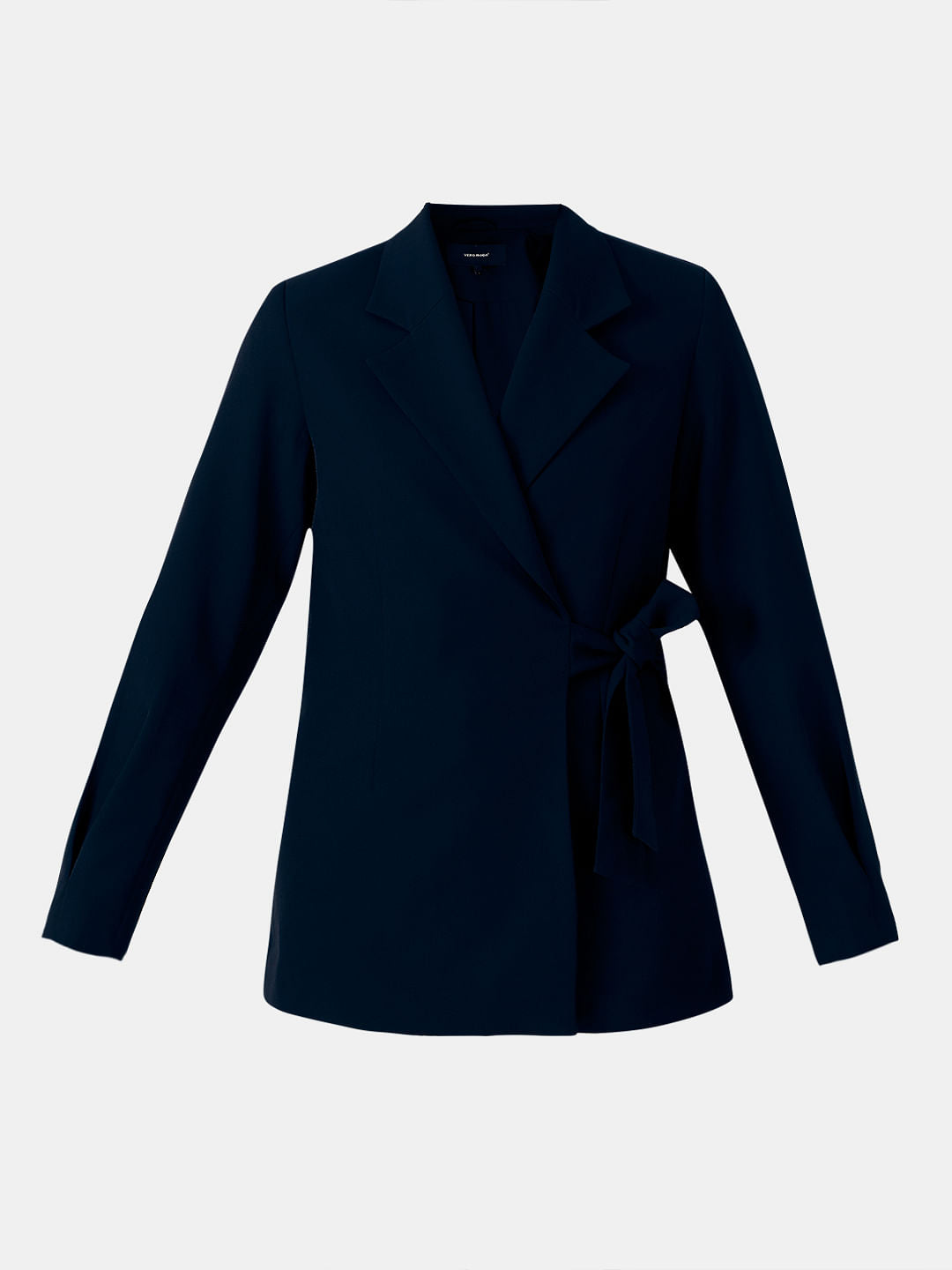 Black Wrap Tailored Blazer