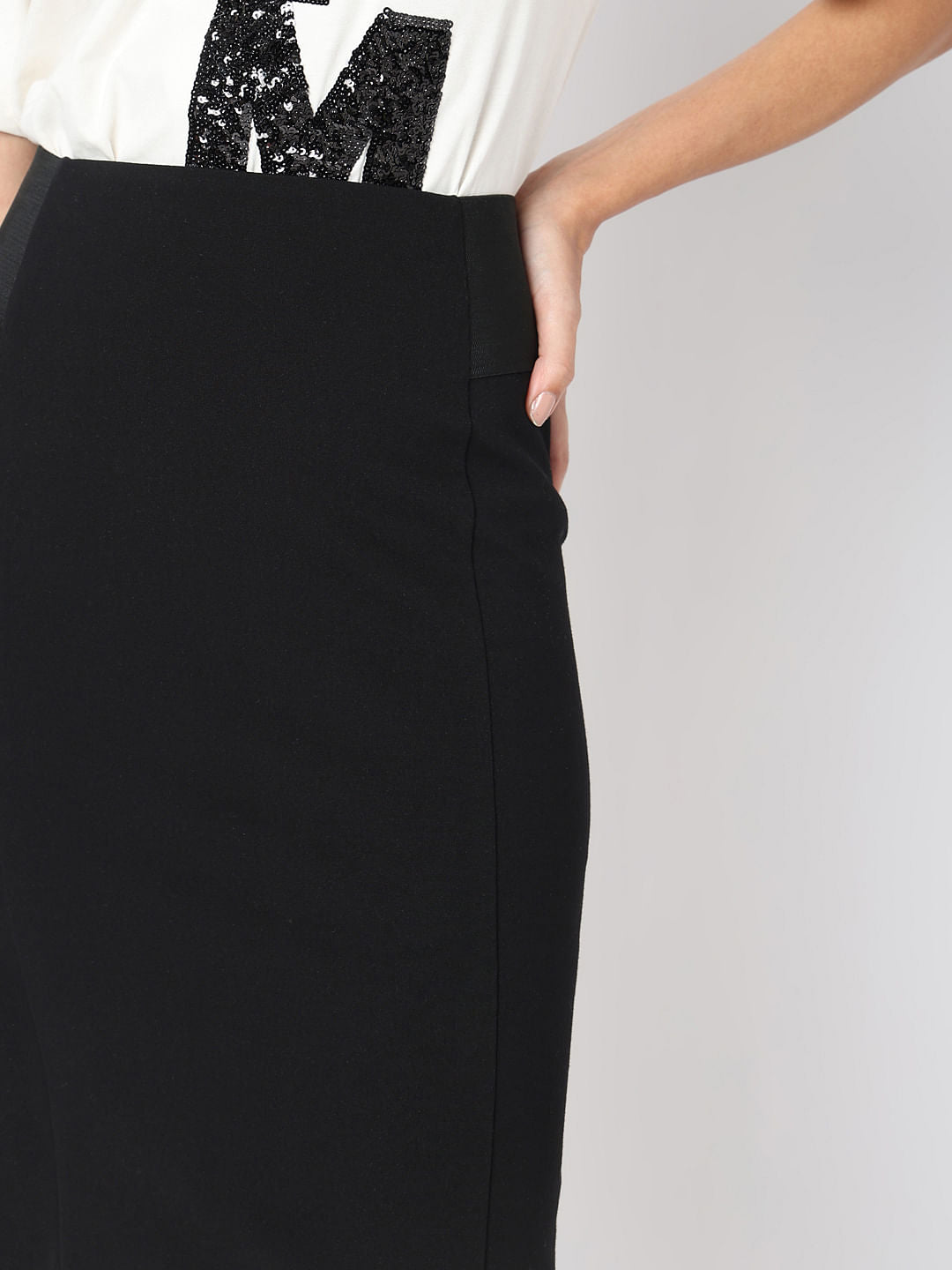Vero Mod Black High Rise Pencil Skirt
