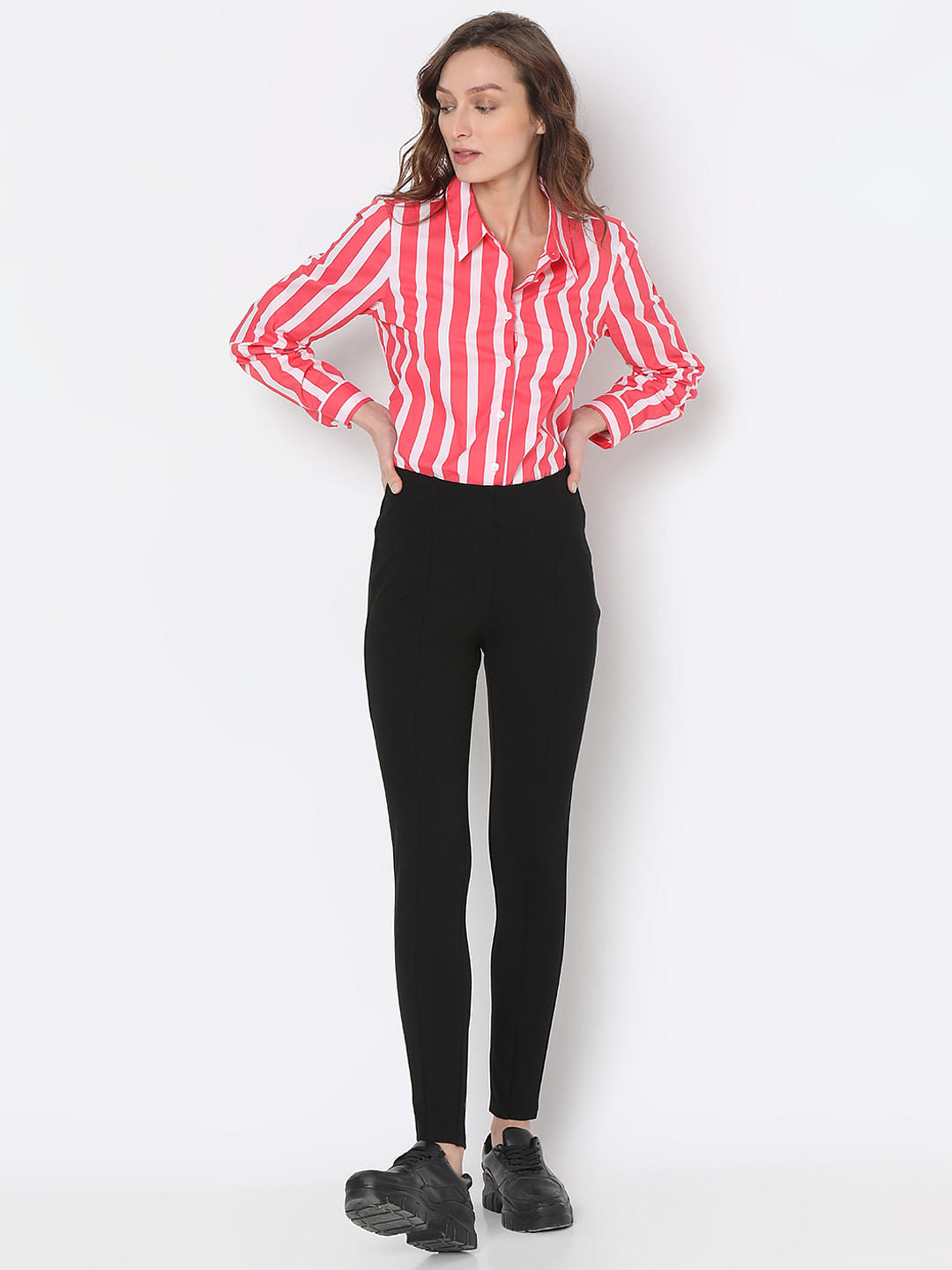 Black High Rise Skinny Fit Jeggings