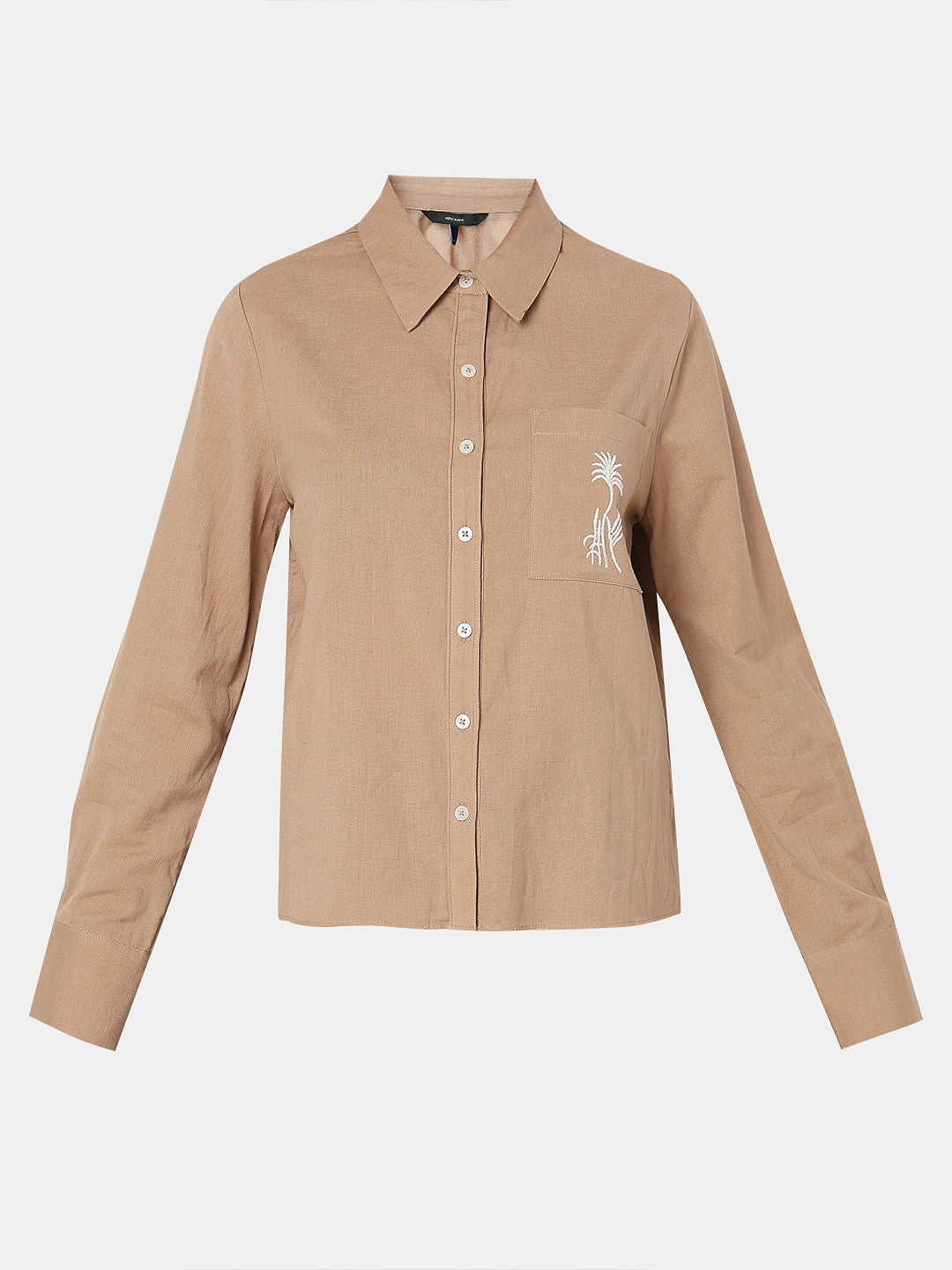 Brown Cotton-Linen Shirt