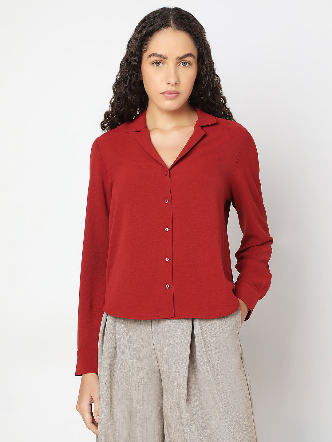 Red Full Sleeves Shirt