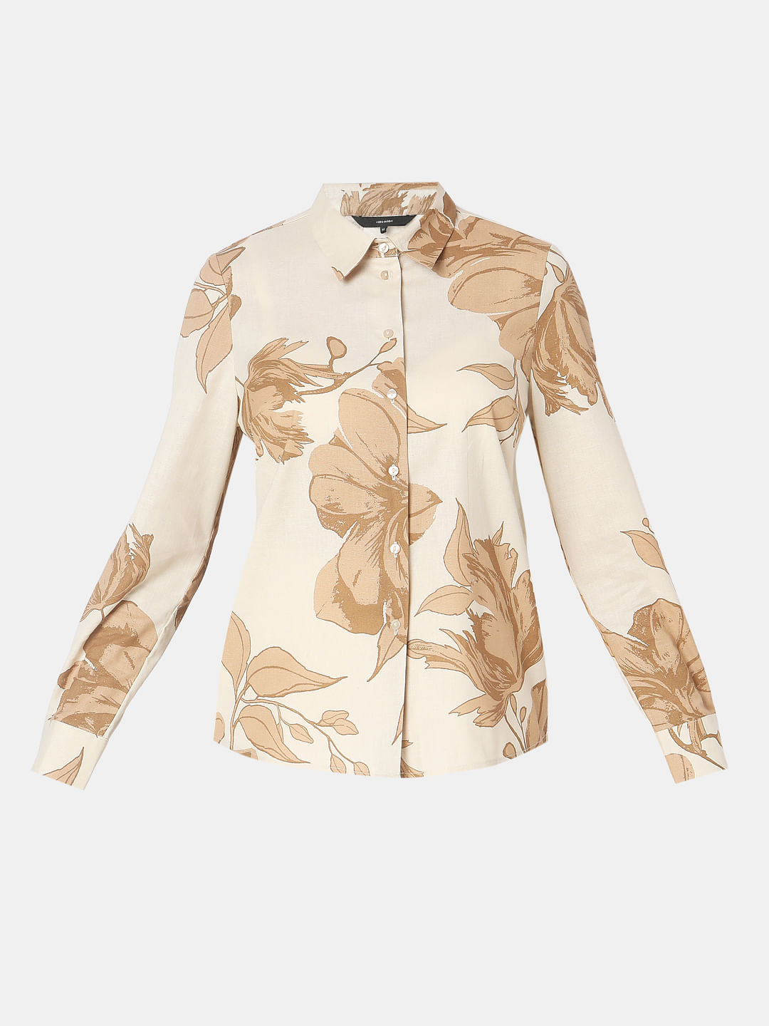 Beige Floral Shirt