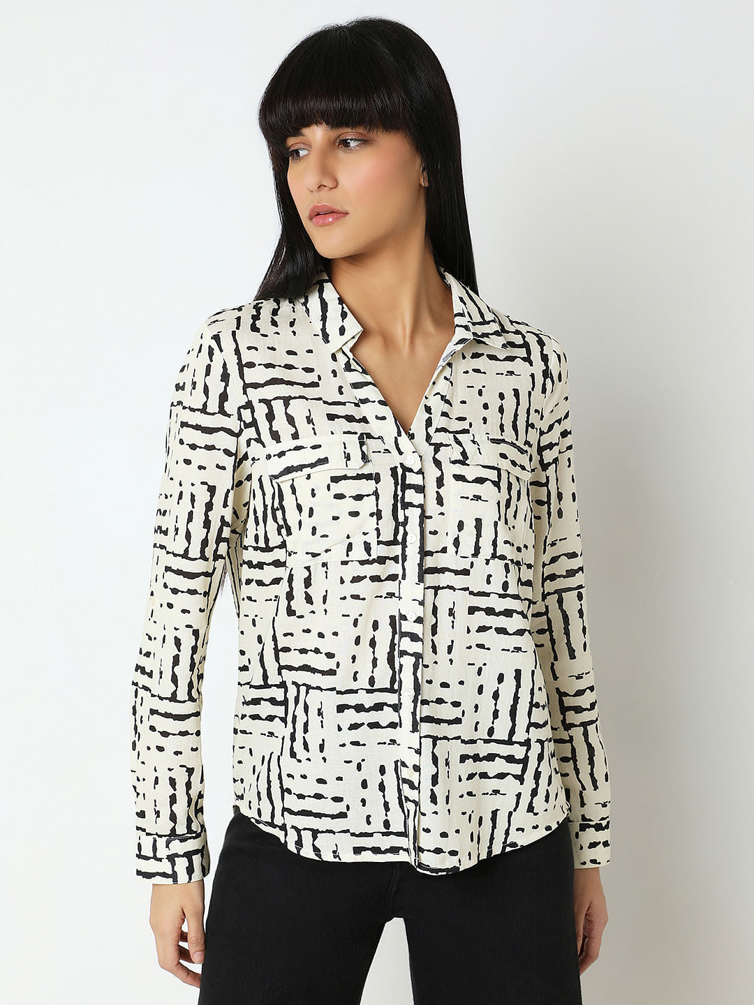 Off-White Abstract Print Shirt