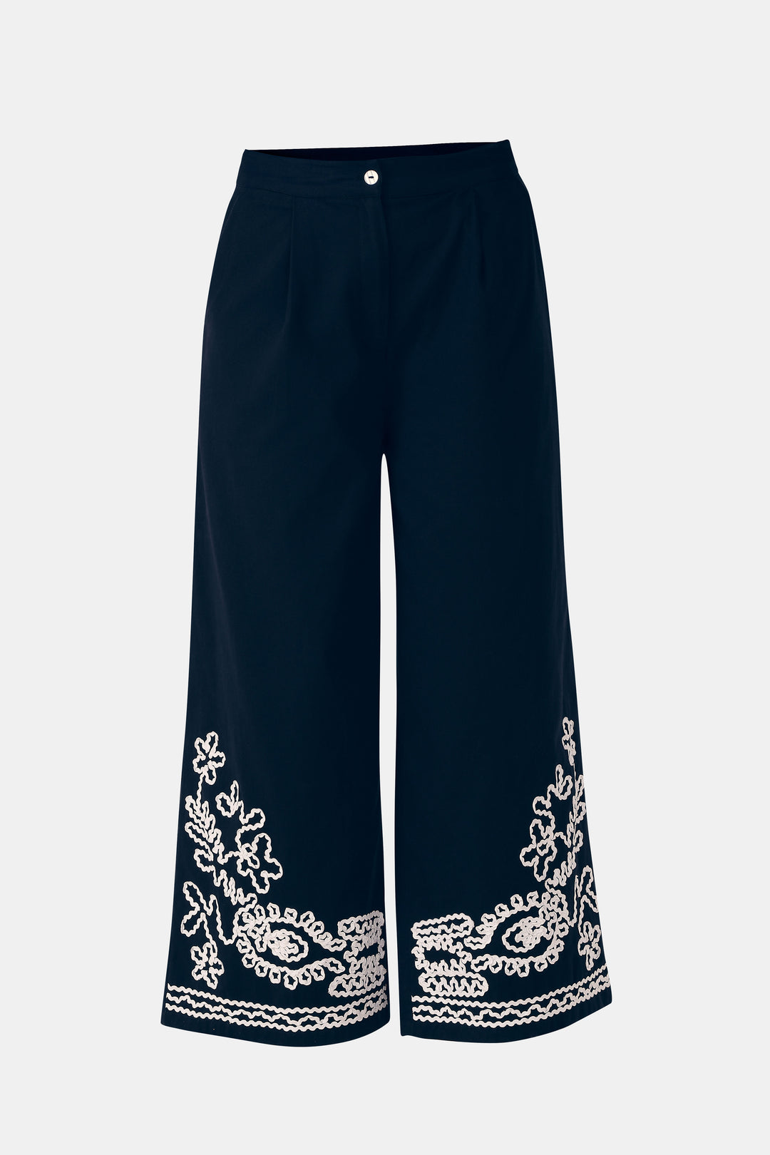 Black Embroidered Co-Ord Set Pants