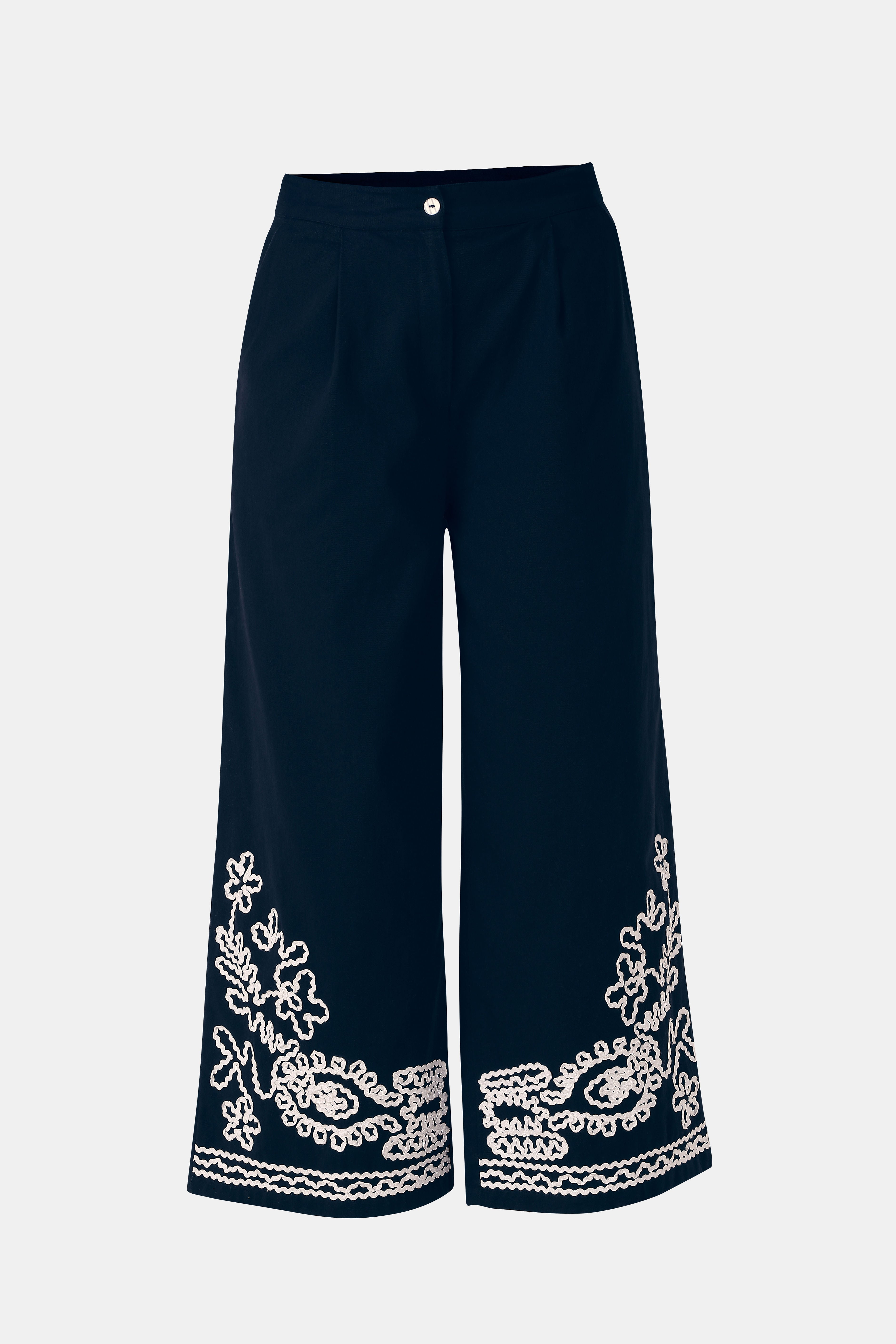 Black Embroidered Co-Ord Set Pants