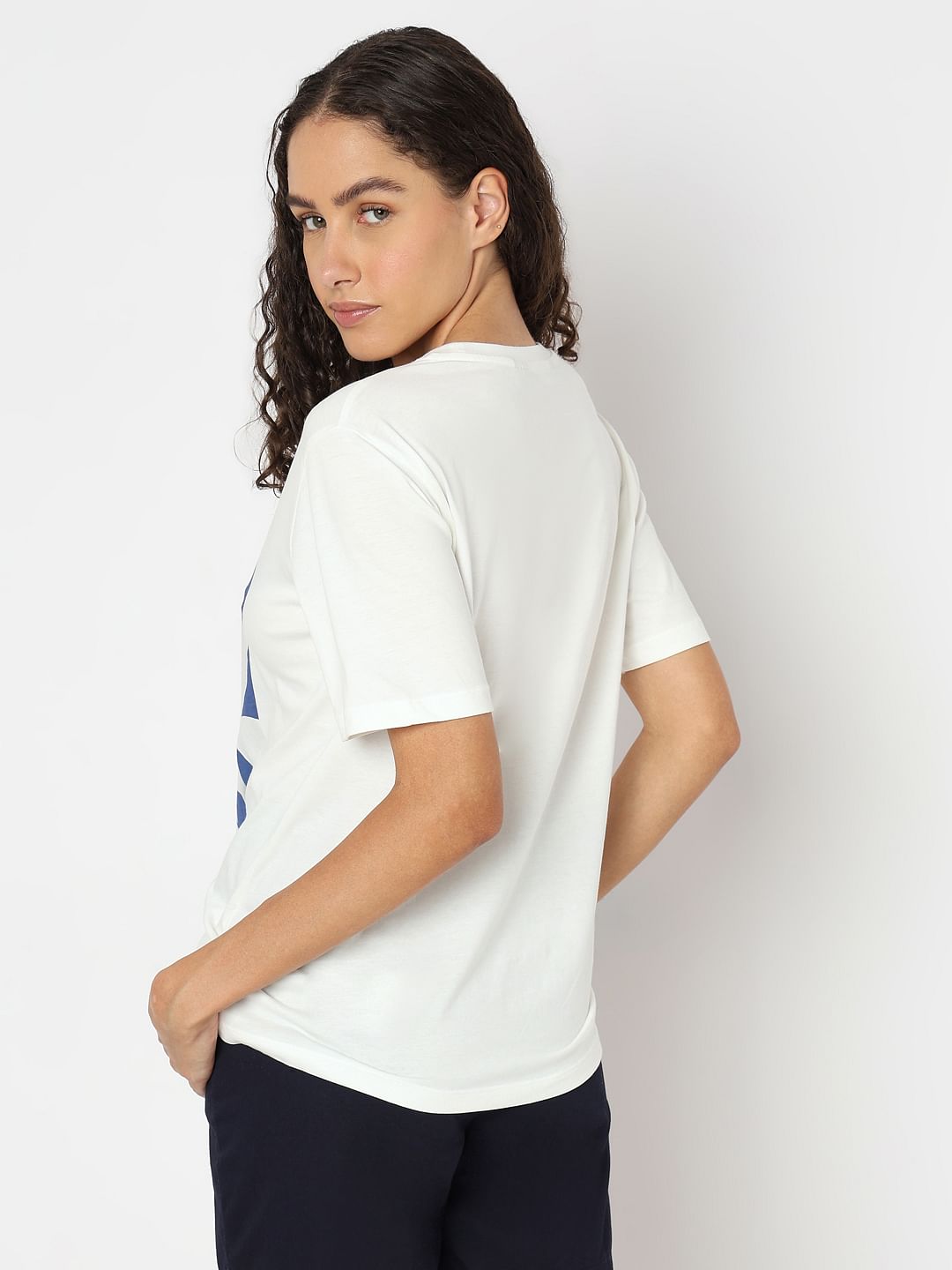 White Graphic Print T-Shirt