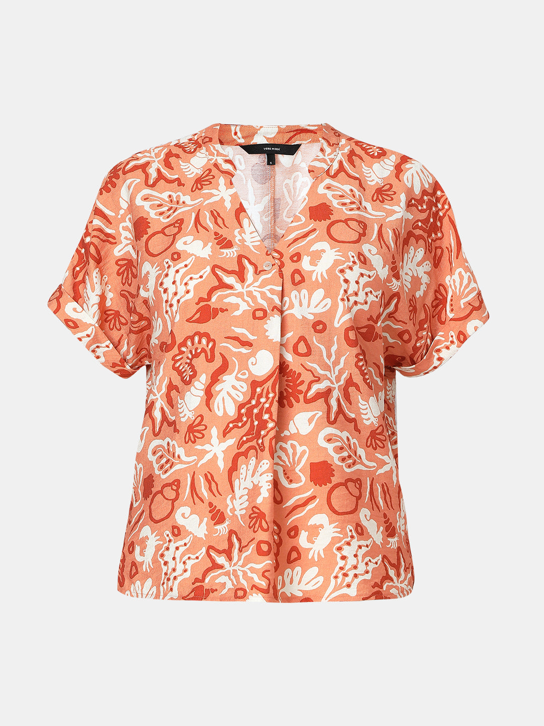 Brown Printed Top