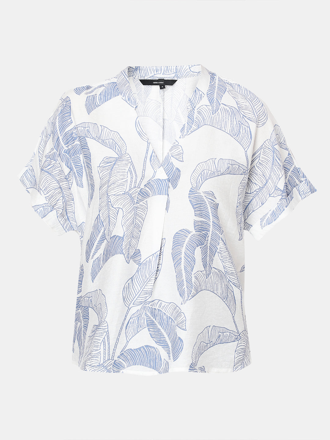White Printed Top