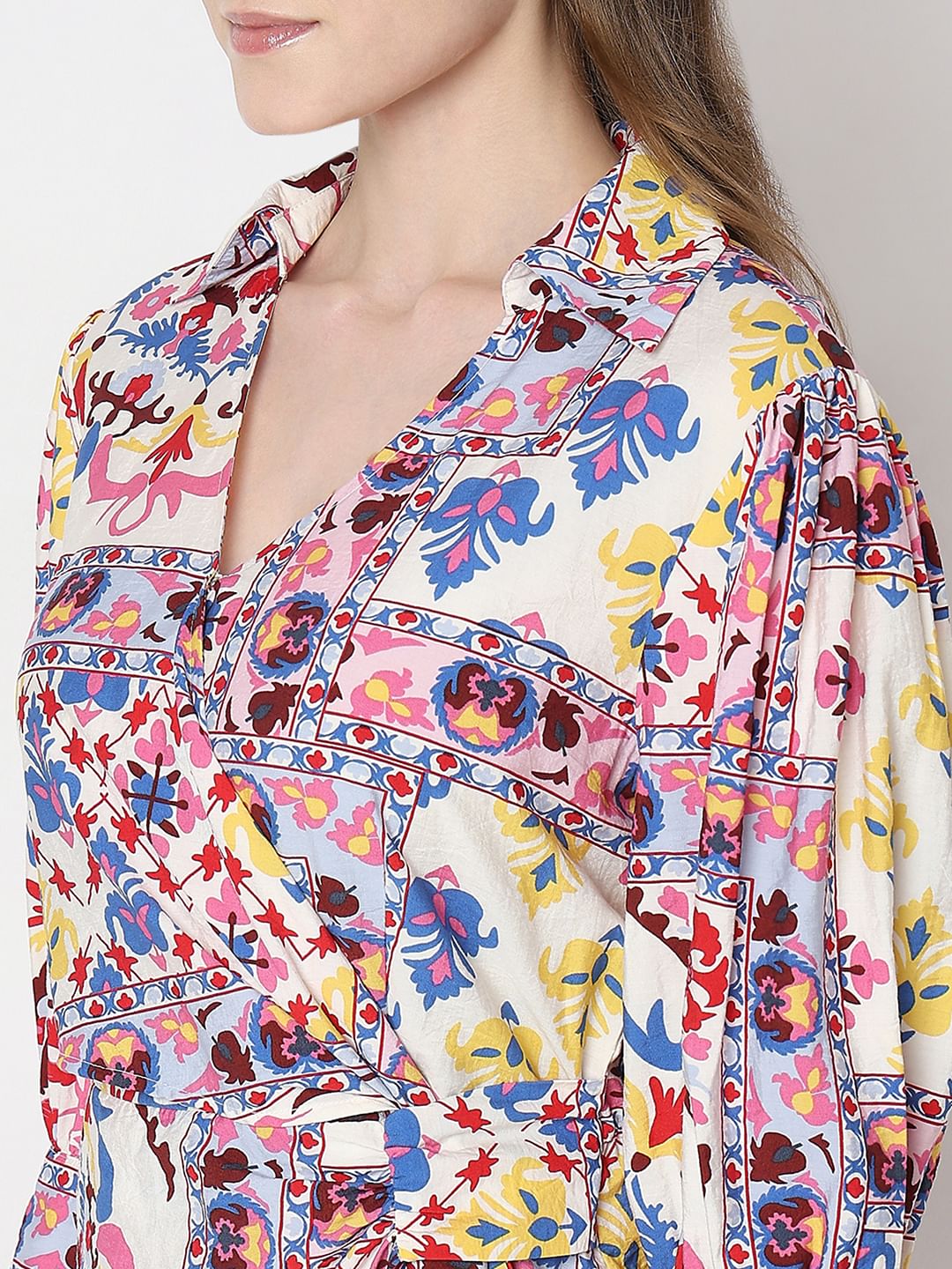 Multi-Colour Printed Shirt Dress
