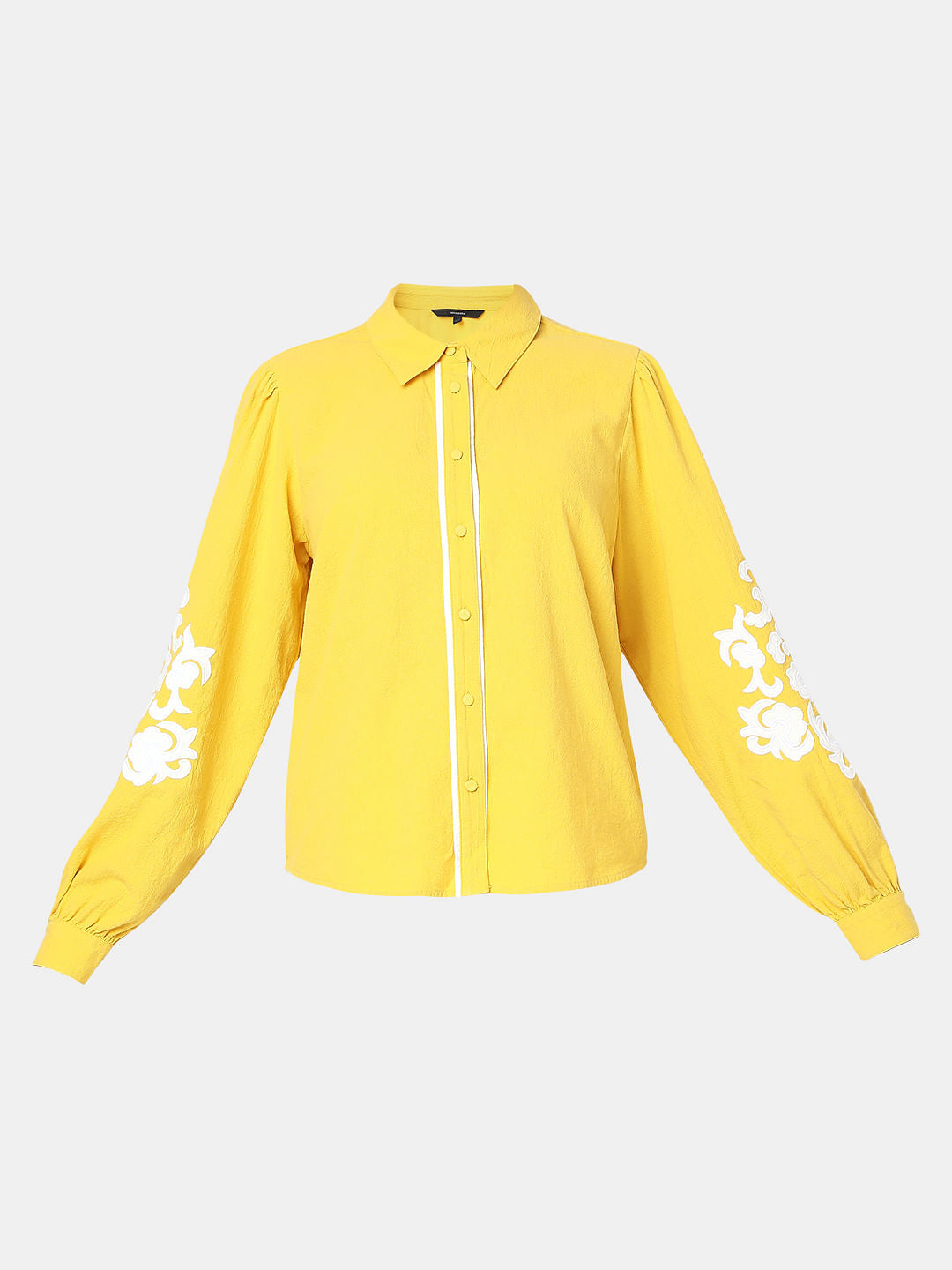 Yellow Applique Work Shirt