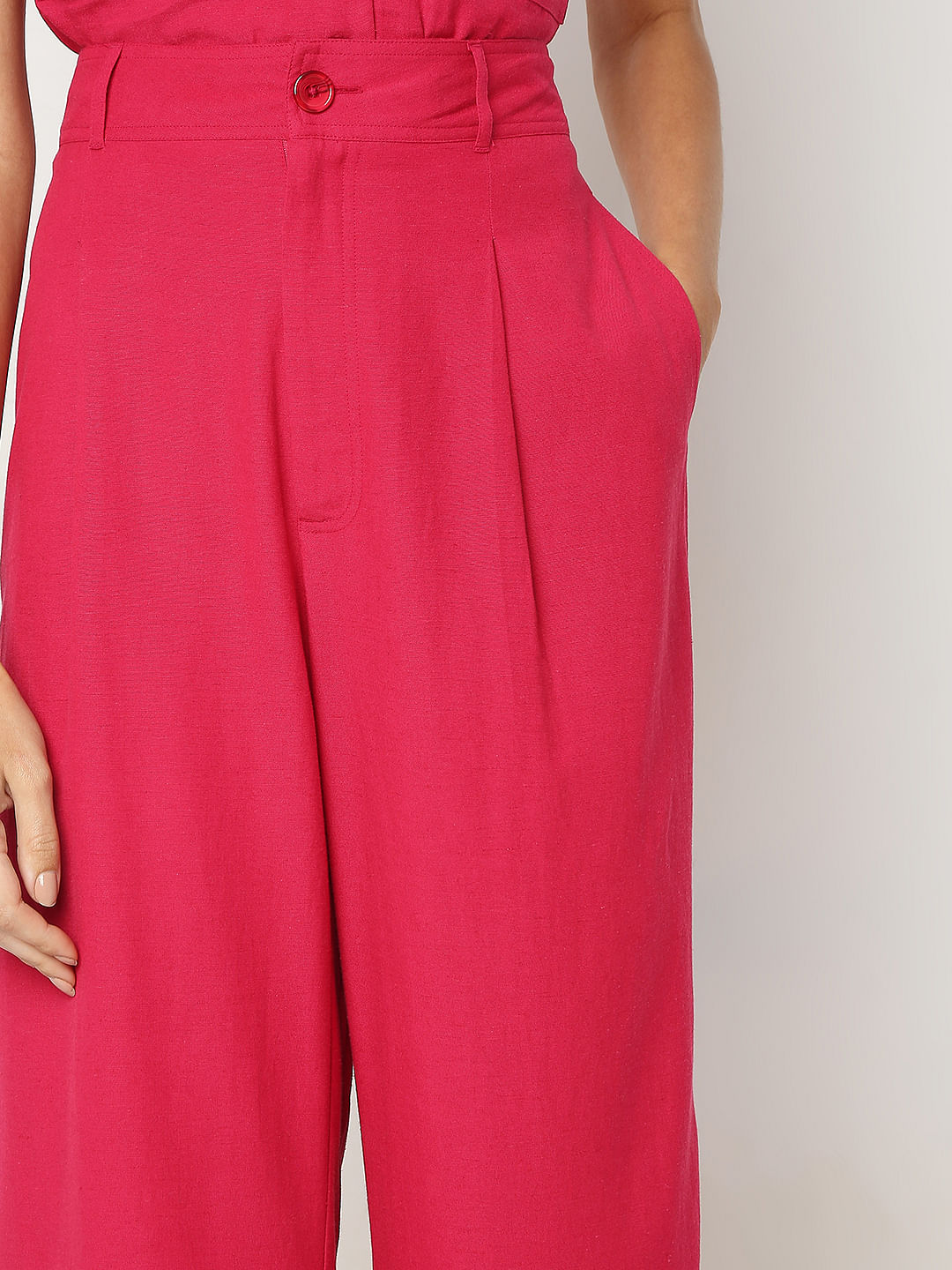 Bright Pink Co-Ord Set Pants