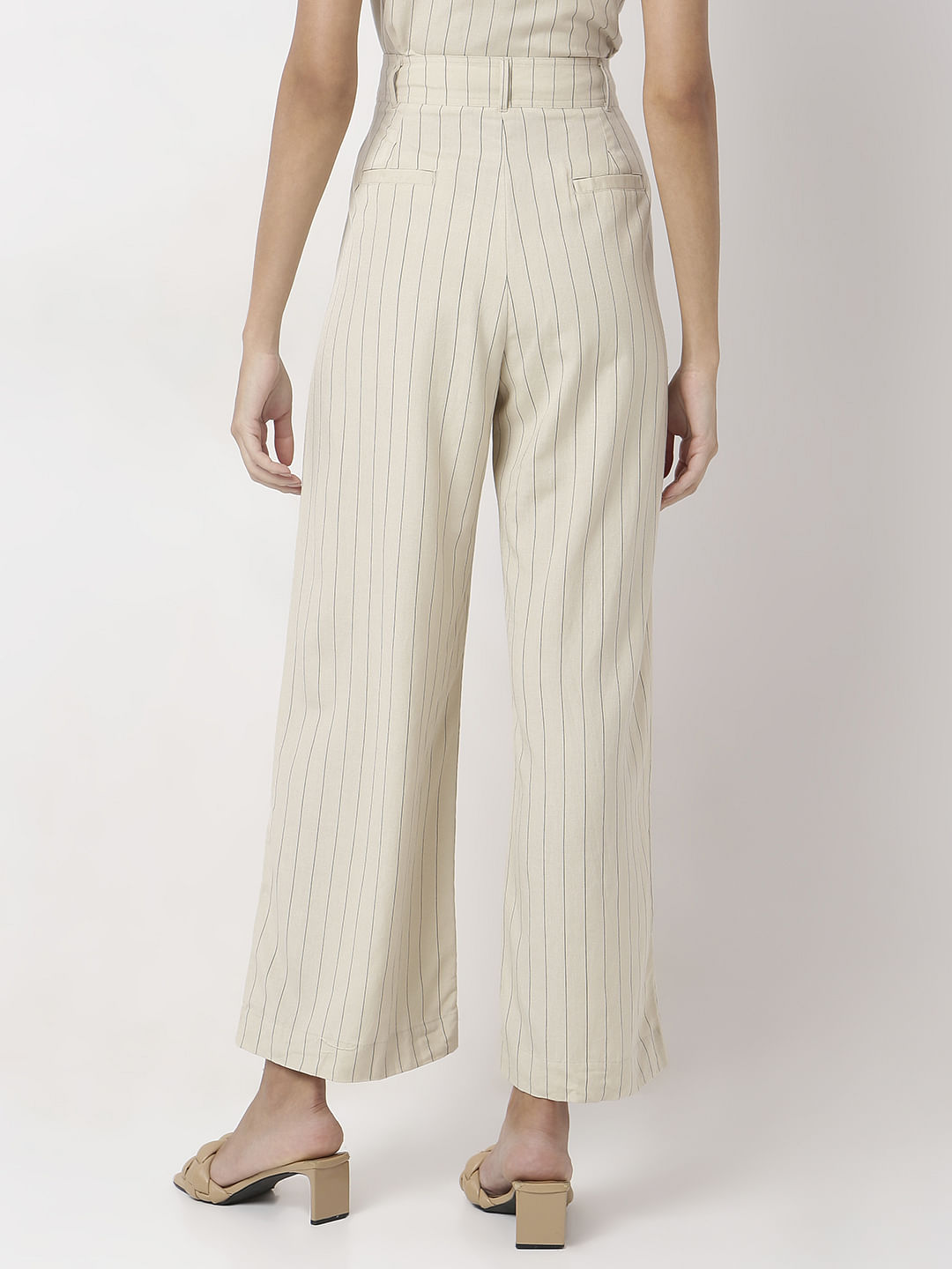 Off-White Pinstripe Co-Ord Set Pants
